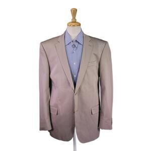 John Varvatos Men's Tan Cotton Lyocell Stretch Blazer 2-Btn 44R 44L